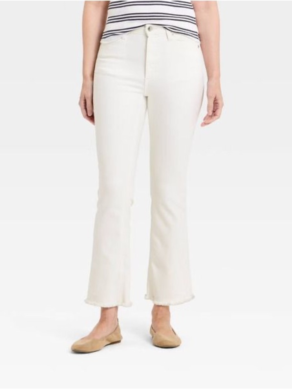 Universal Thread Women's High-Rise Kick Flare Jeans, 14 Short - Cloud White